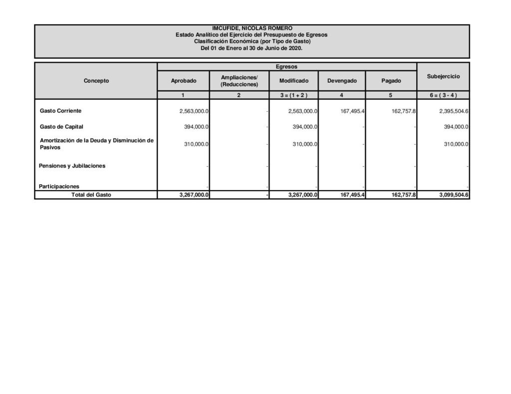 thumbnail of 06.Estado Analítico del Ejercicio del Presupuesto de Egresos, Clasificación Económica