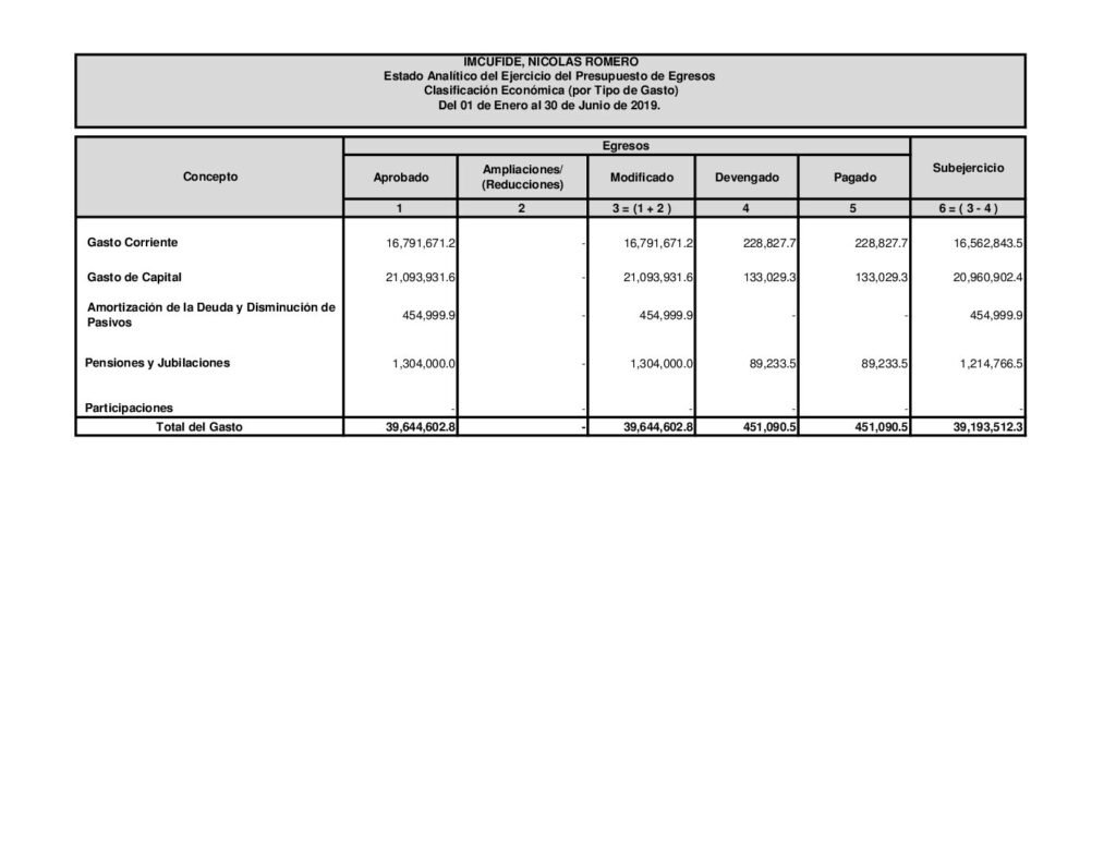 thumbnail of 06.Estado Analítico del Ejercicio del Presupuesto de Egresos, Clasificación Económica