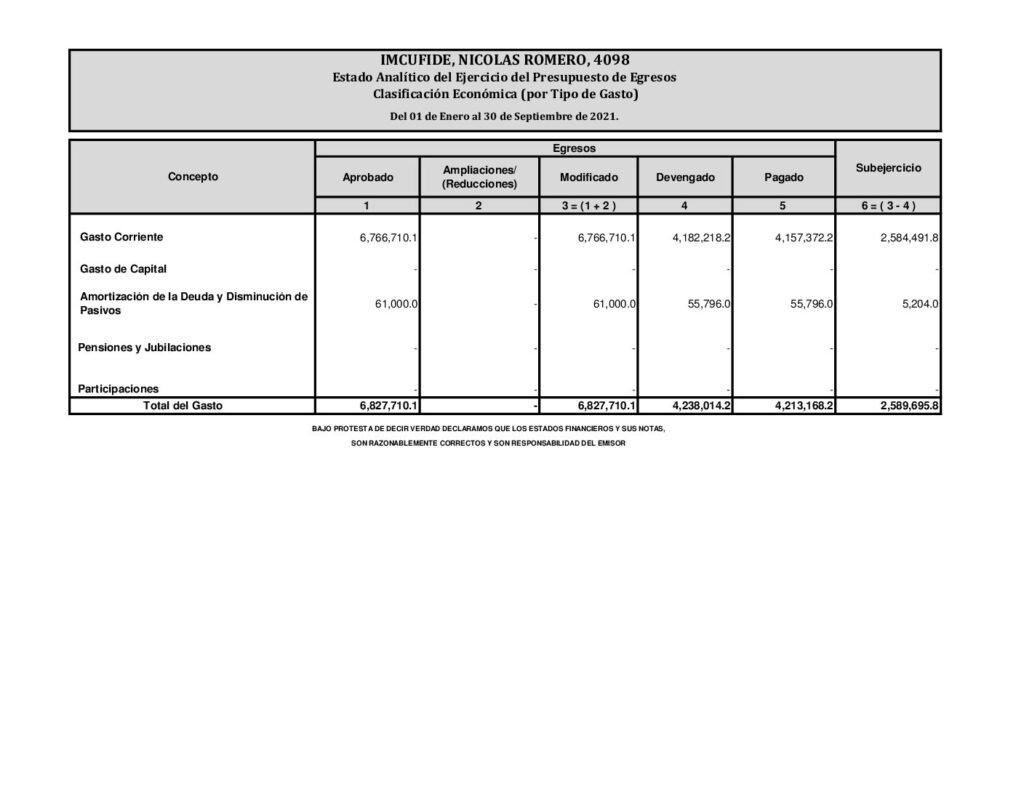 thumbnail of 09.Estado Analítico del Ejercicio del Presupuesto de Egresos, Clasificación Económica