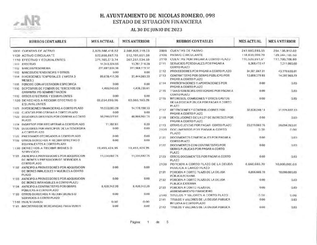 thumbnail of 1. Estado de Situación Financiera