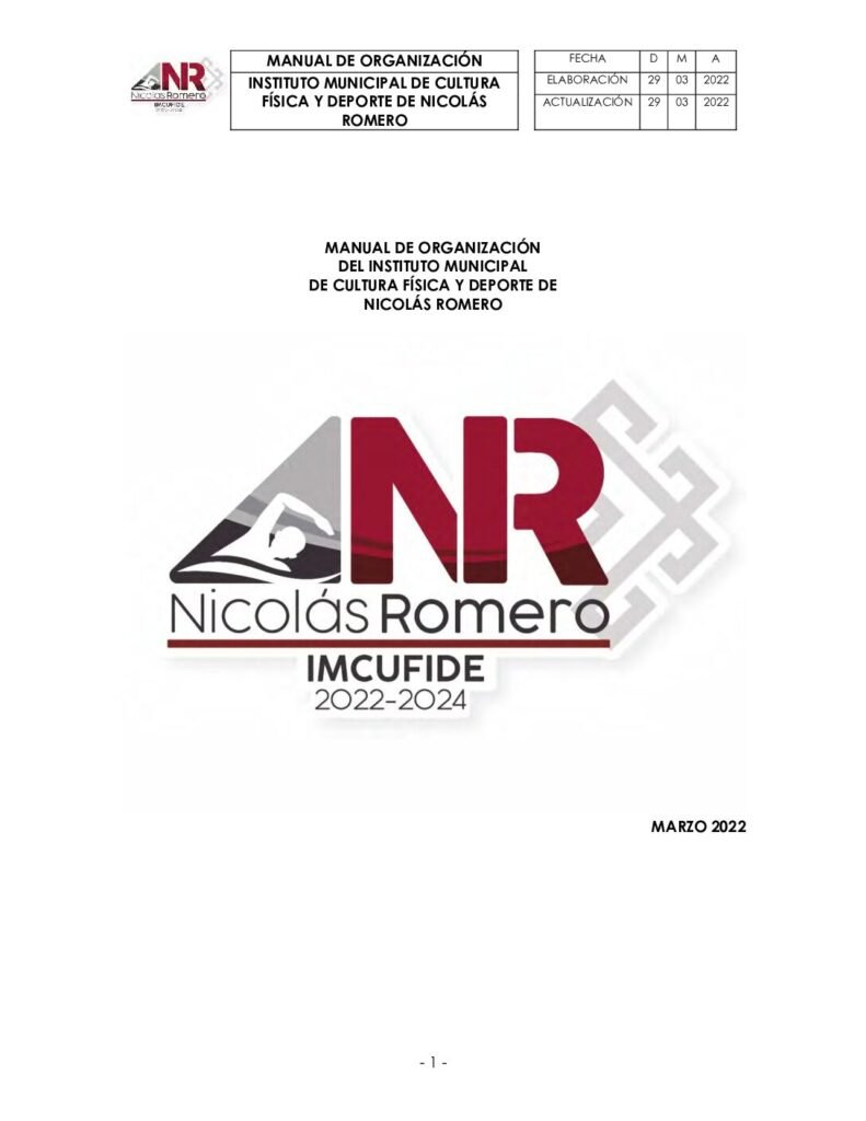 thumbnail of 2.- Manual de Organización del IMCUFIDENR 2022