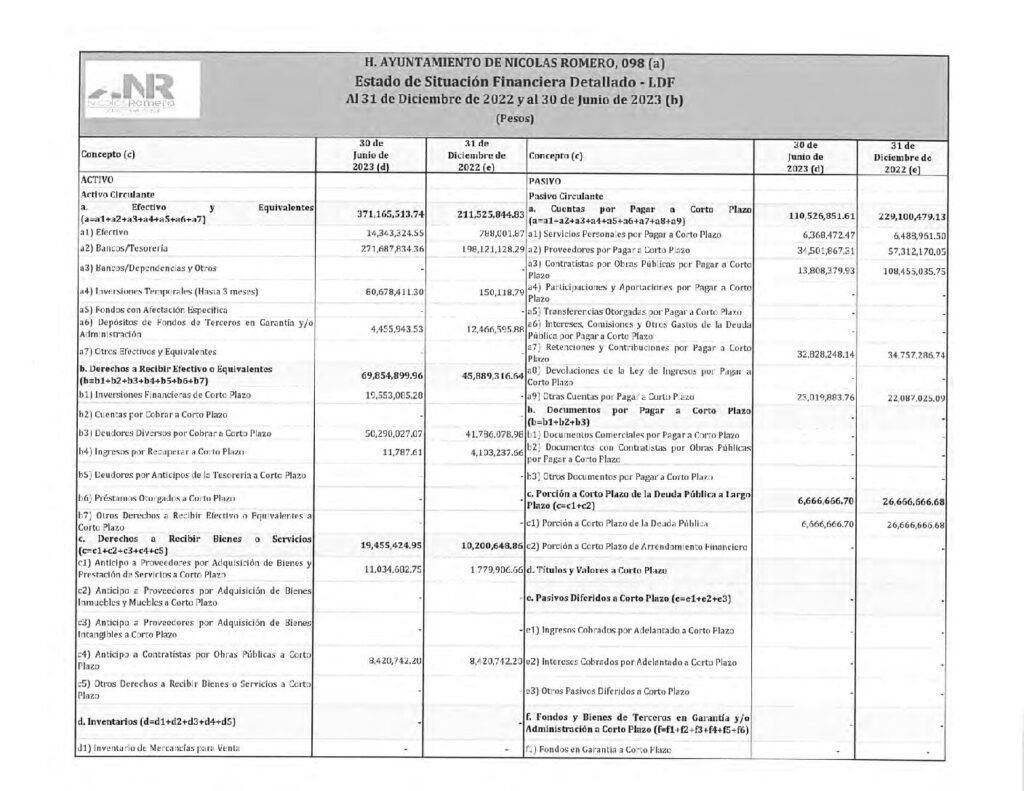 thumbnail of 9. Estado de Situación Financiera Detallado-LDF