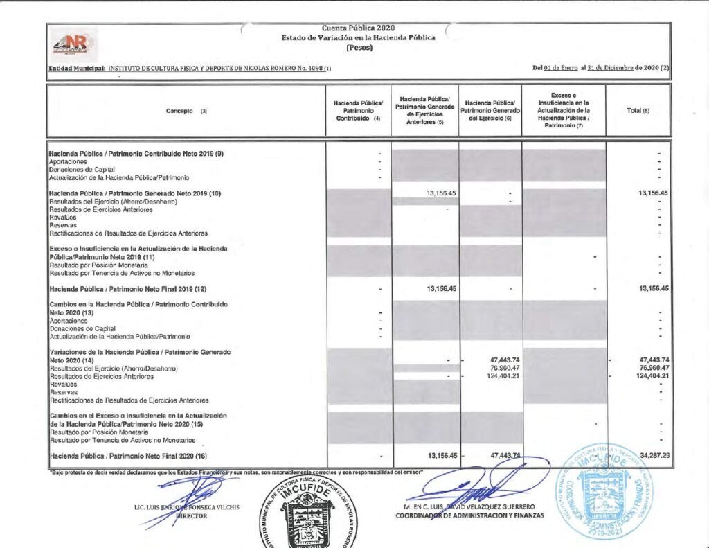 thumbnail of Estado de Variación en la Hacienda Pública