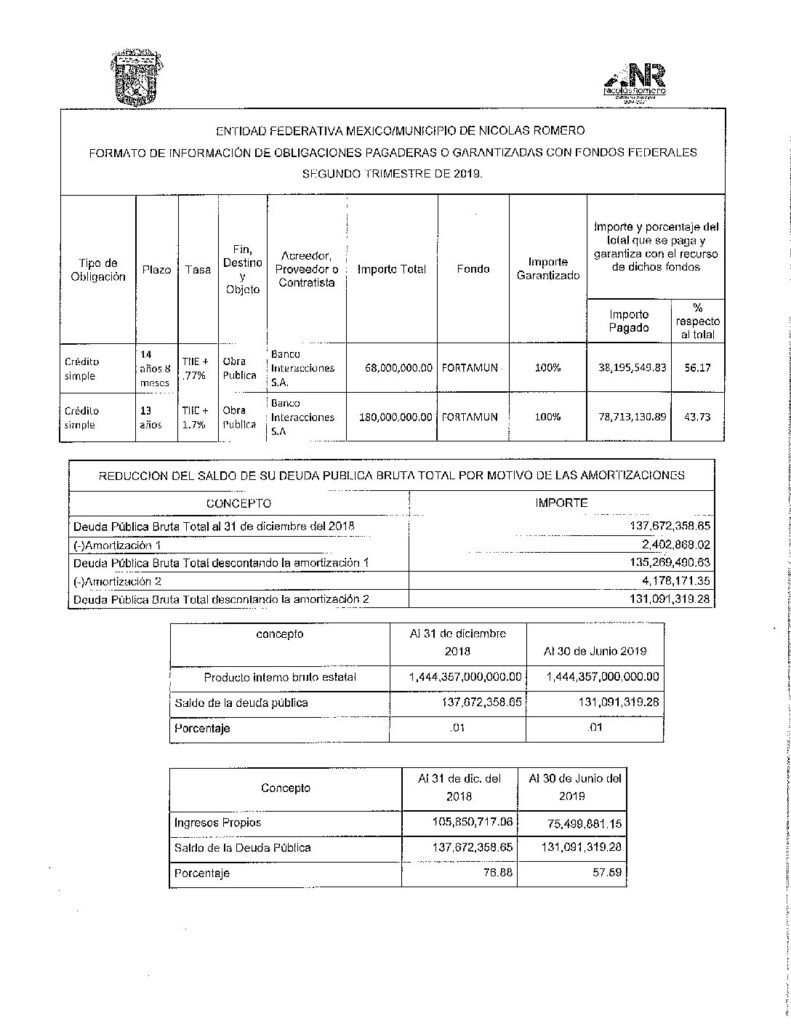 thumbnail of Norma para establecer la estructura de informacion de Obligaciones Pagaderas o Garantizadas con Fondos Federales