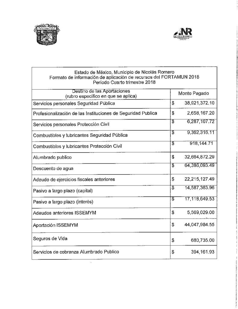 thumbnail of Norma para establecer la estructura de información del formato de aplicación de los recursos del fondo de aportaciones.