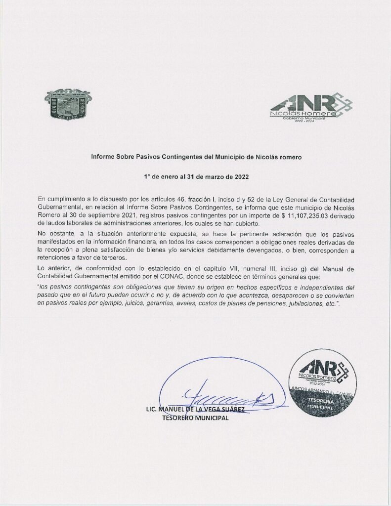 thumbnail of 15. Informe sobre Pasivos Contingentes
