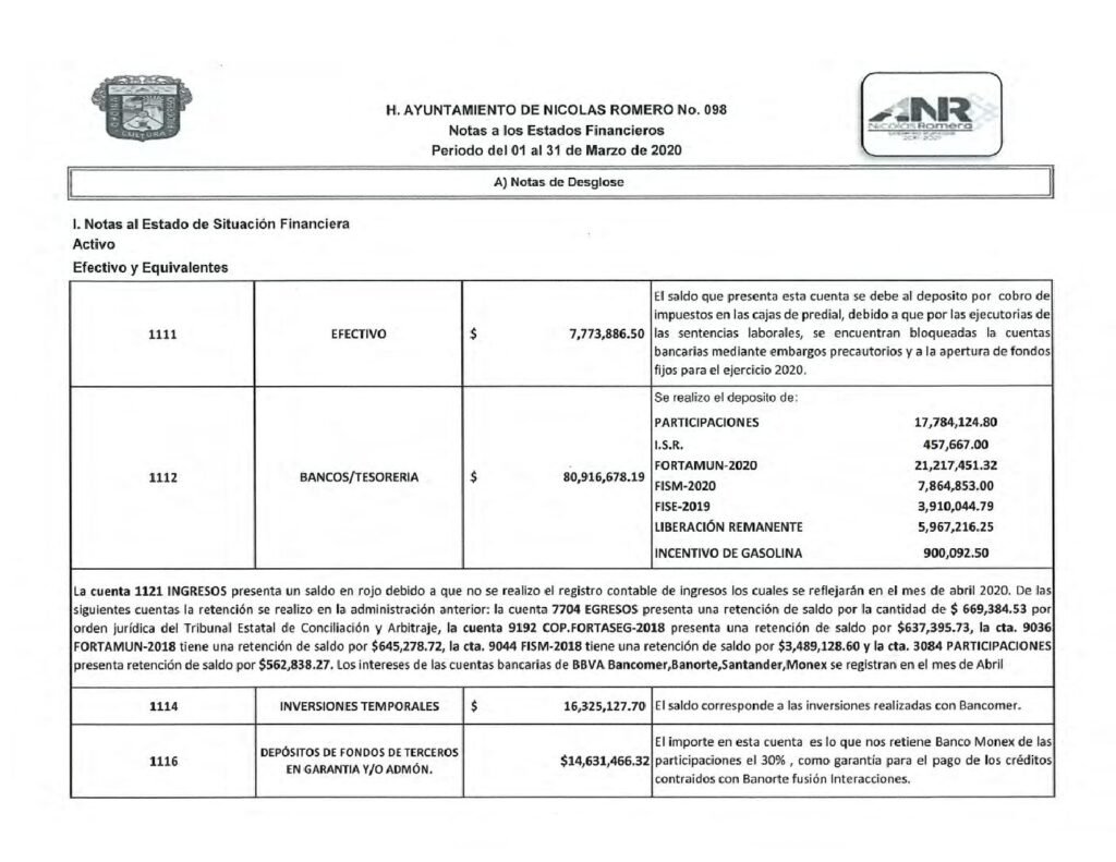 thumbnail of 2. Notas a los Estados Financieros