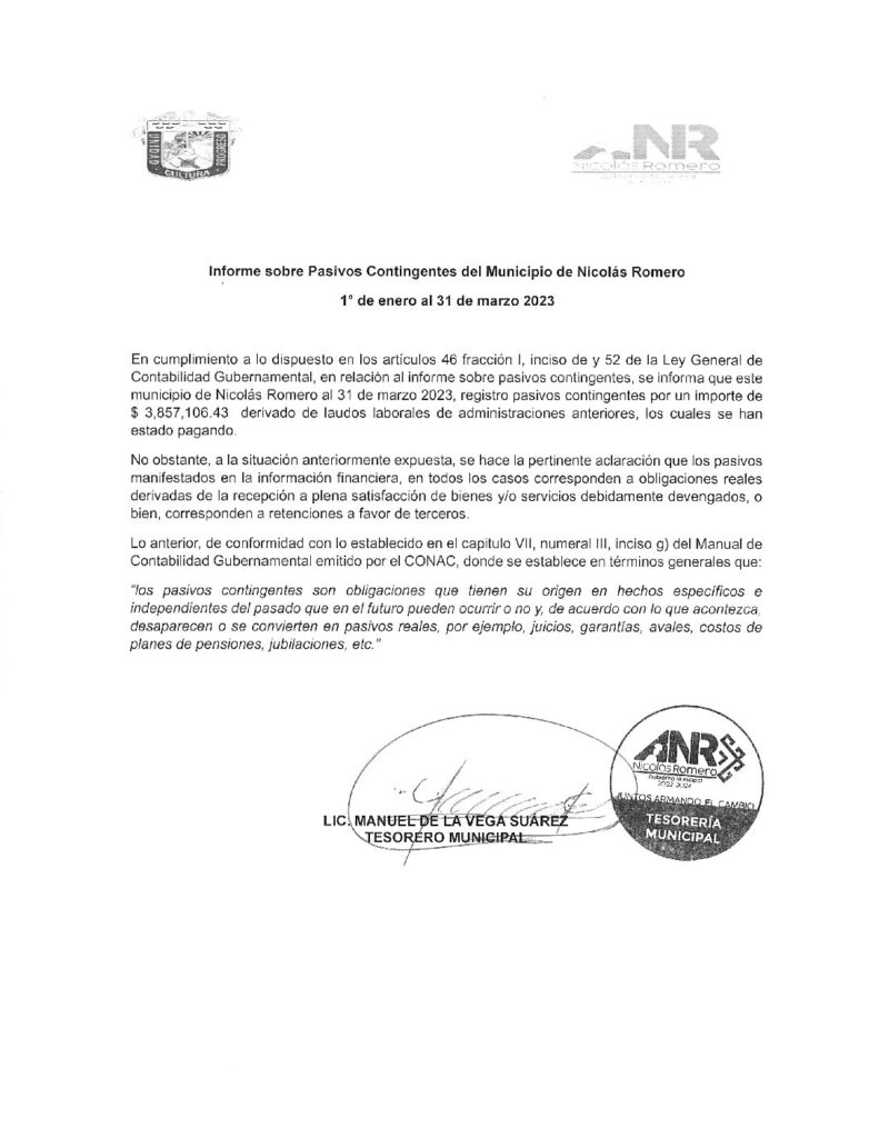 thumbnail of 23. Informe sobre Pasivos Contingentes