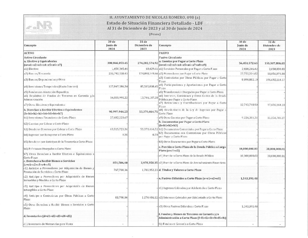 thumbnail of 9. Estado de Situación Financiera Detallado-LDF