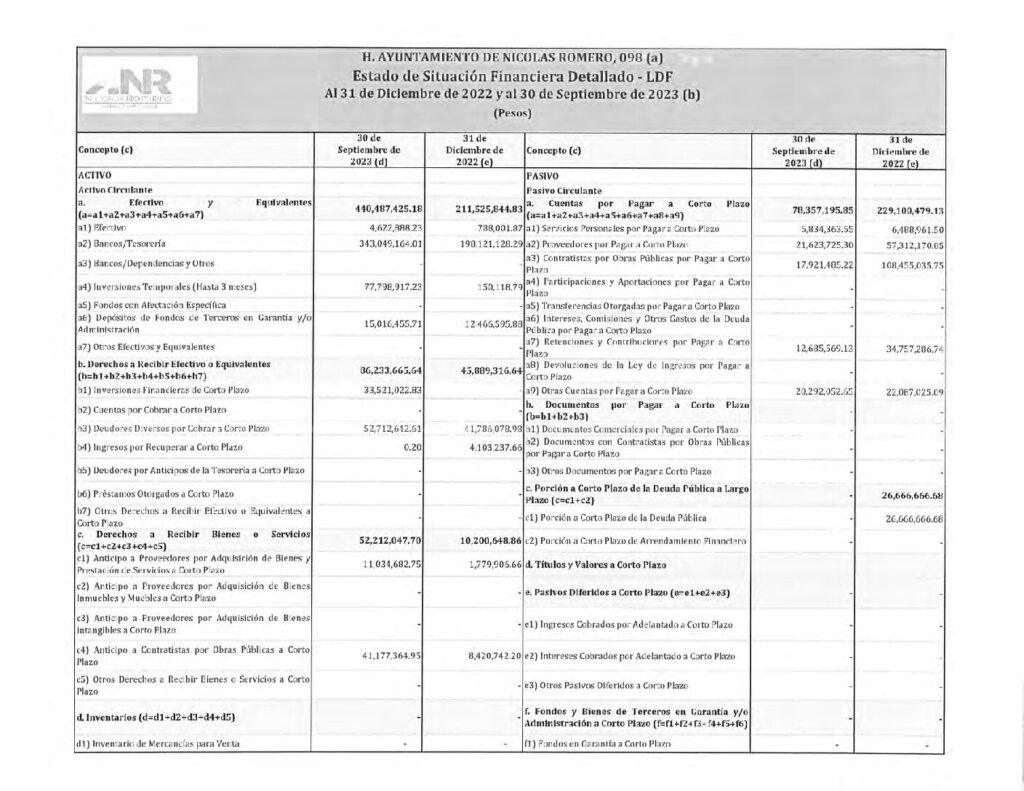 thumbnail of 9. Estado de Situación Financiera Detallado-LDF