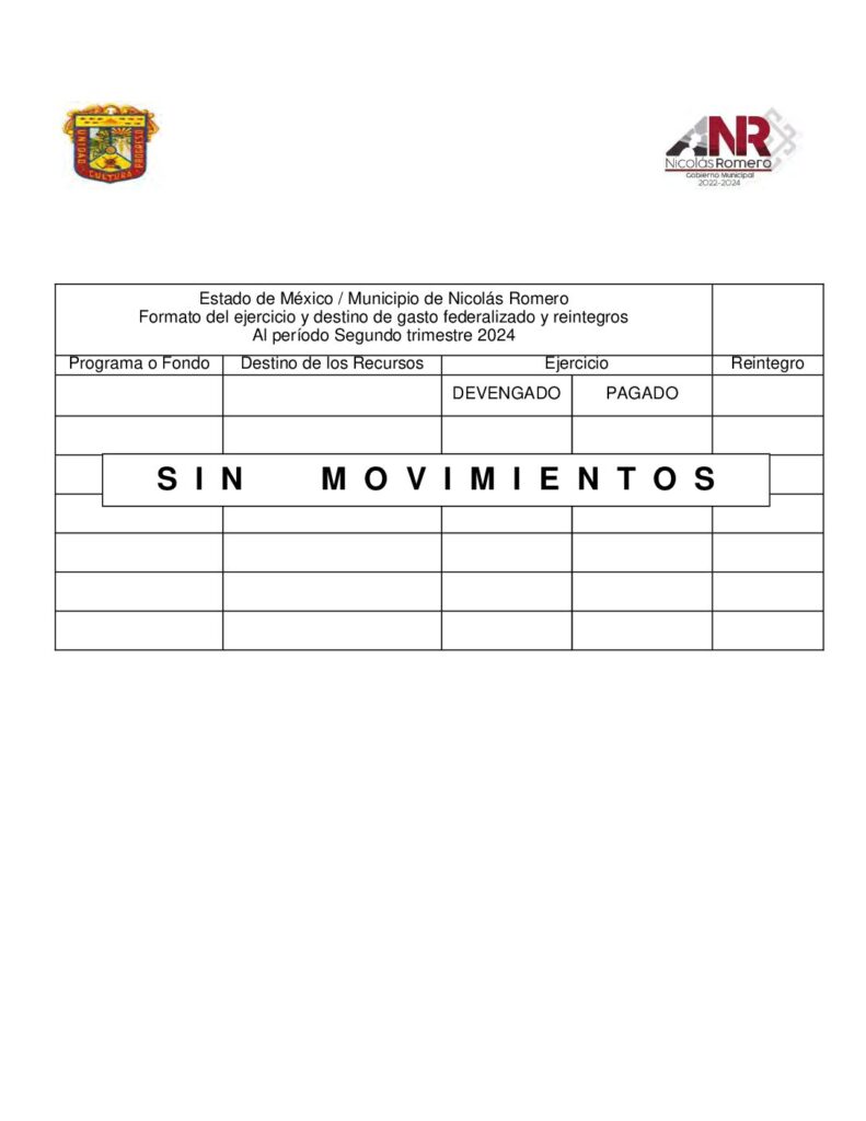 thumbnail of Norma de Información del Formato del Ejercicio y Destino de Gasto Federalizado y Reintegros