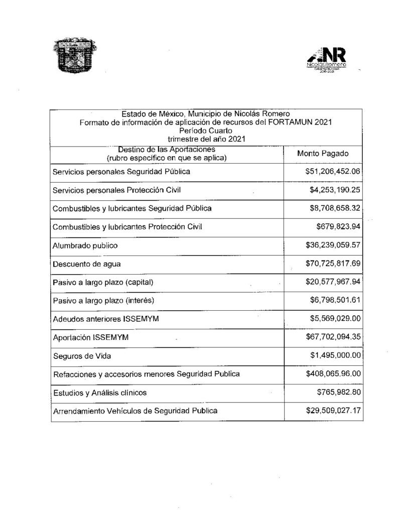 thumbnail of Norma del Formato de Aplicacion de los Recursos del FORTAMUN