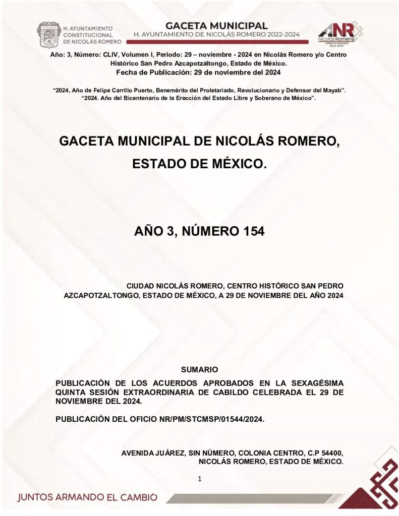 thumbnail of 4 Codigo de Conducta de las Personas Servidoras Públicas del Gobierno Municipal de Nicolas Romero-GACETA-154_29-diciembre-24