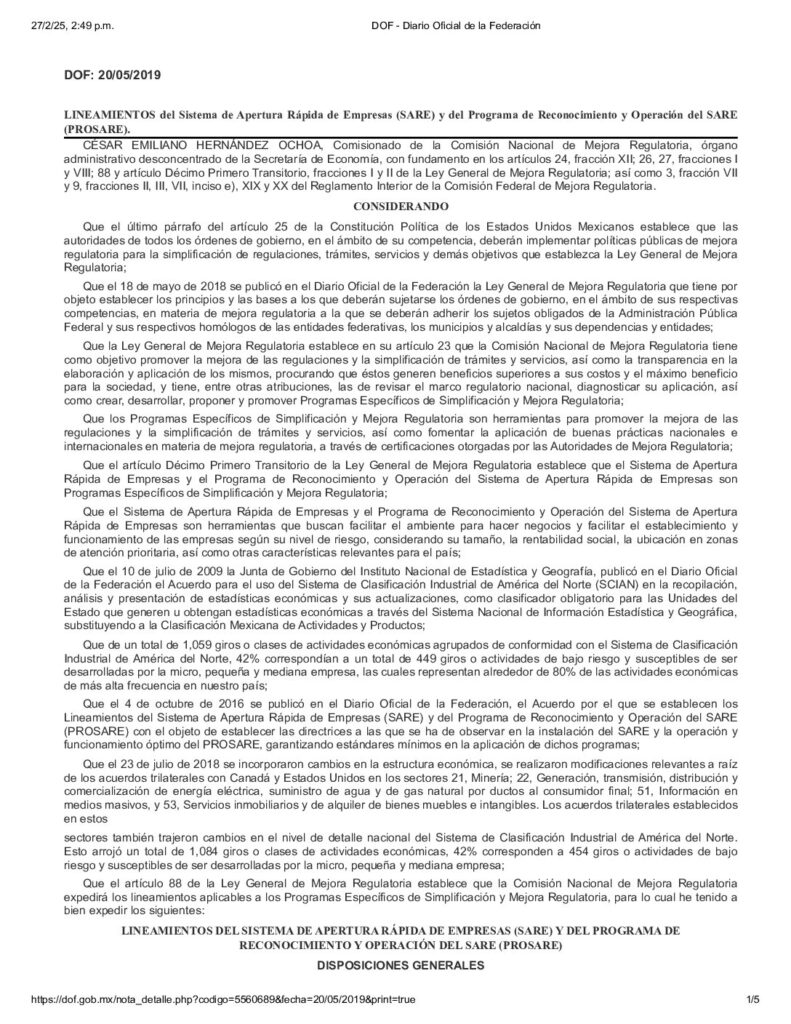 thumbnail of 5 Lineamientos SARE