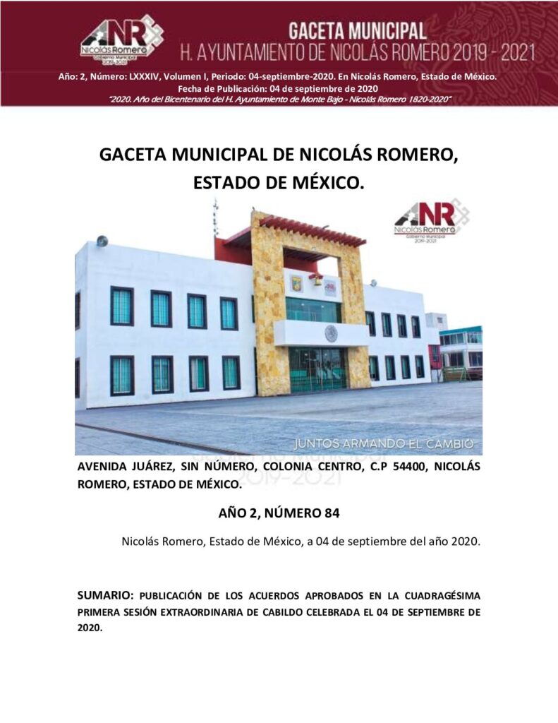 thumbnail of 16.- GACETA 84_ 04-septiembre-2020(REGLAMENTO PARA LA MEJORA REGULATORIA)