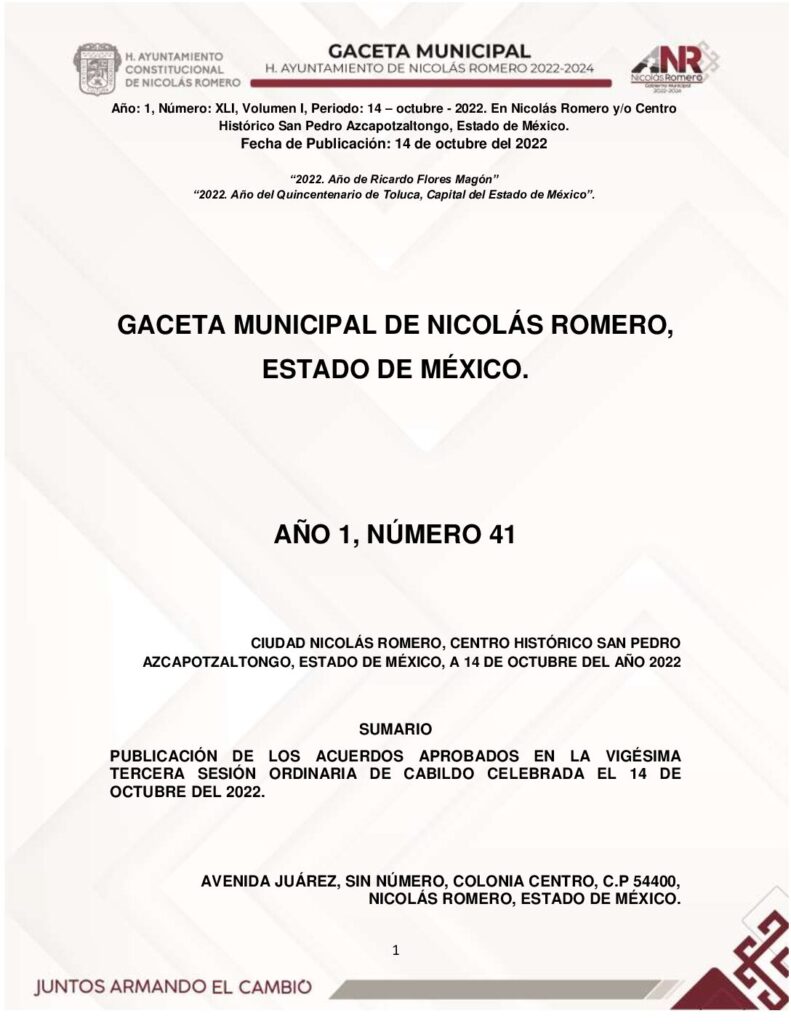 thumbnail of GACETA 41_14-octubre-22