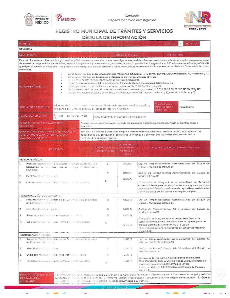 thumbnail of NR-CM-01-25 Denuncia