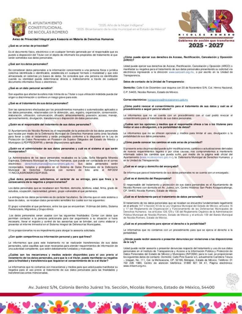 thumbnail of Asesoría en materia de derechos humanos