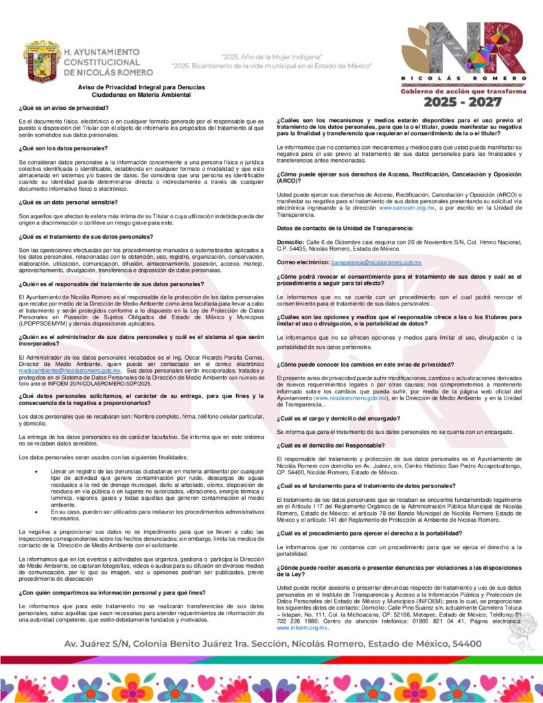 thumbnail of Denuncias ciudadanas en materia ambiental