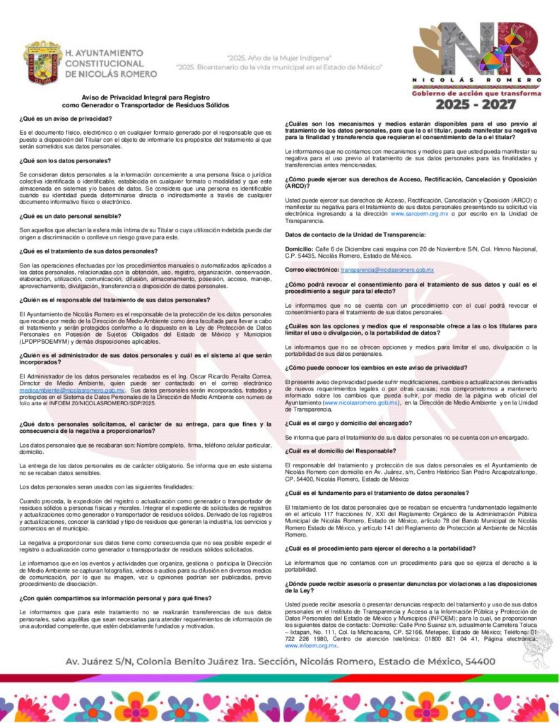 thumbnail of Registro como generador o transportador de residuos sólidos