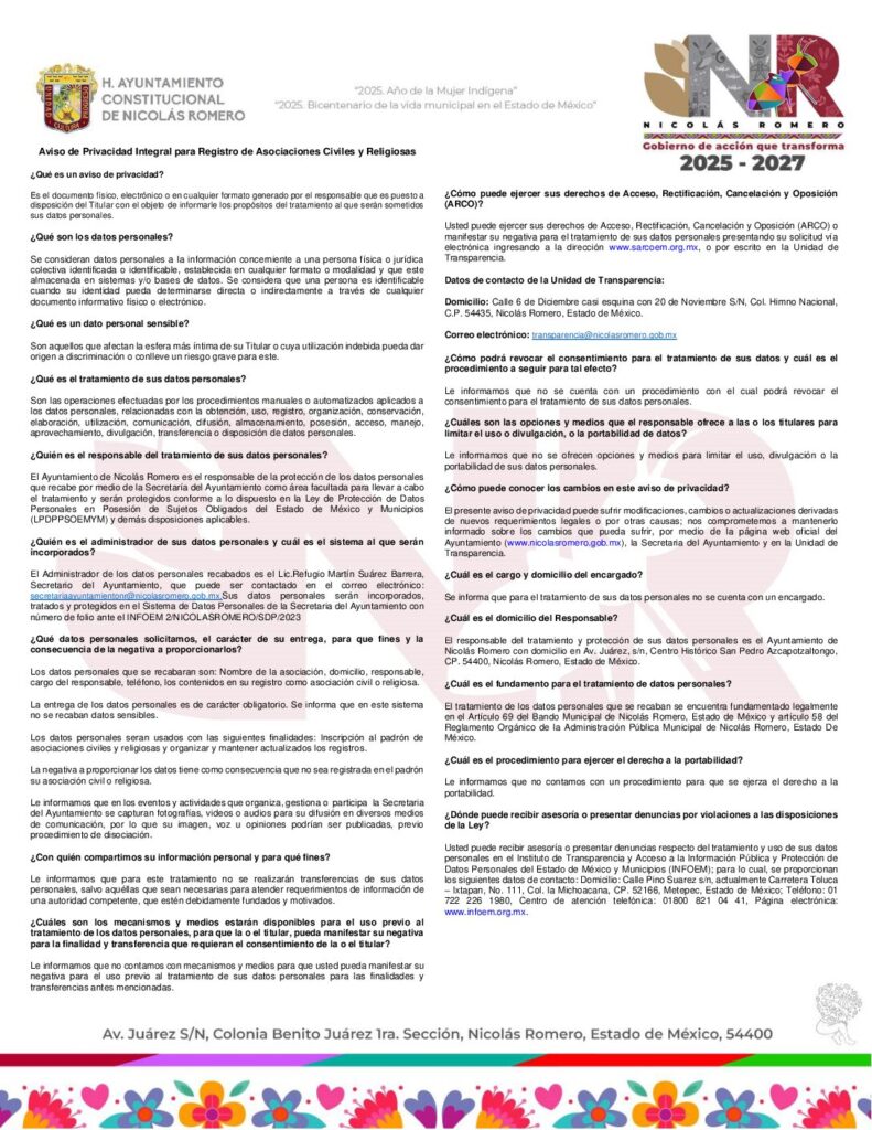 thumbnail of Registro de Asociaciones Civiles y Religiosas