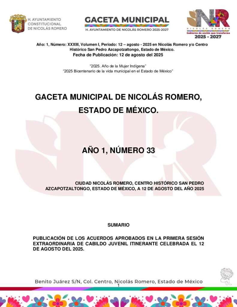 thumbnail of GACETA 33_12agosto2025