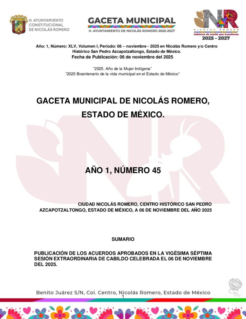 thumbnail of GACETA 45_06noviembre2025