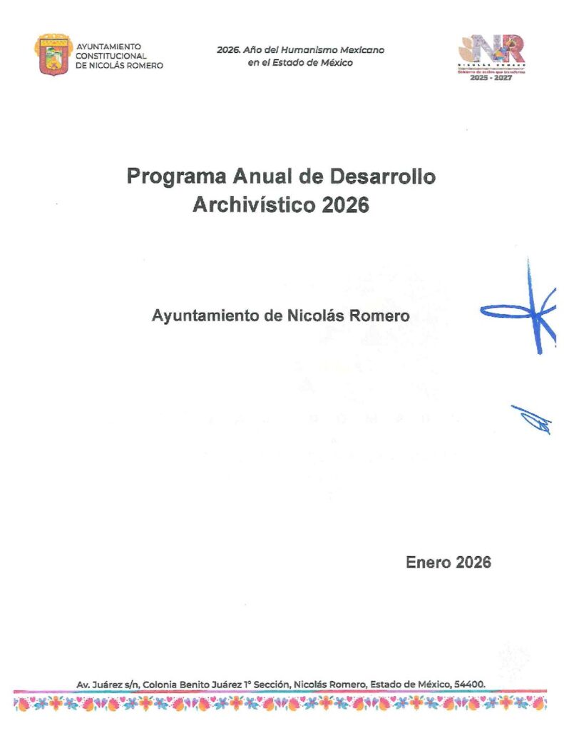 thumbnail of Programa Anual de Desarrollo Archivístico 2026