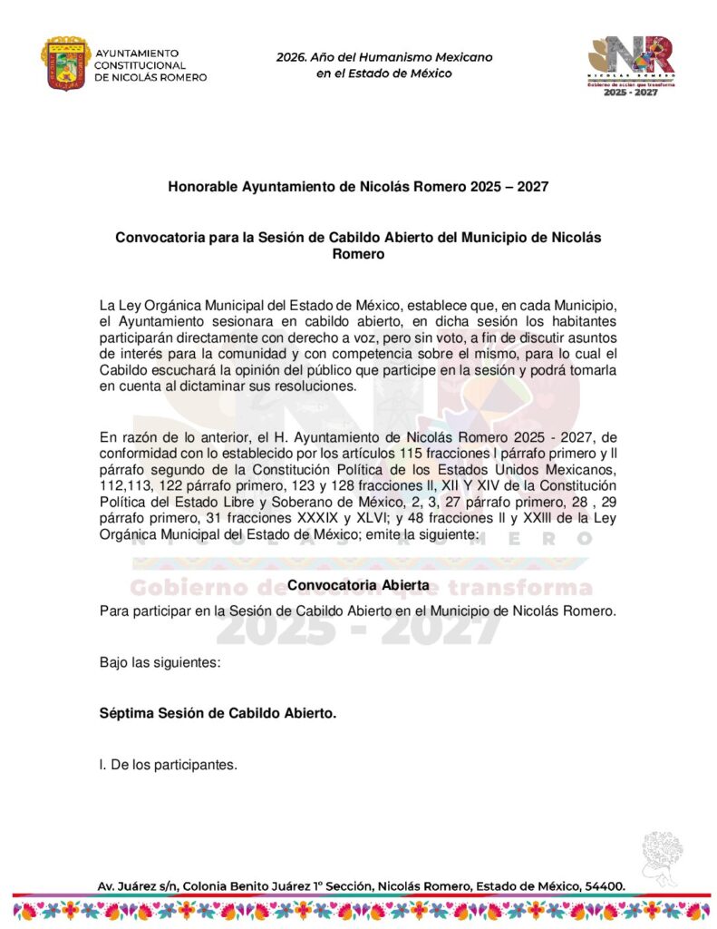 thumbnail of Convocatoria Cabildo Abierto 2026