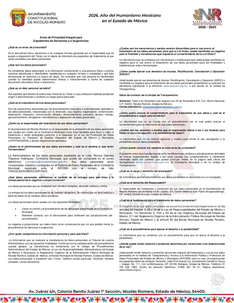 thumbnail of Expedientes de Denuncias y Sugerencias