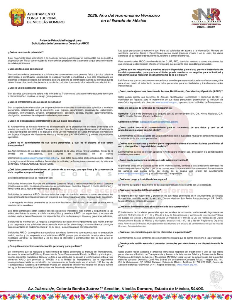 thumbnail of Solicitudes de Información y Derechos Arco