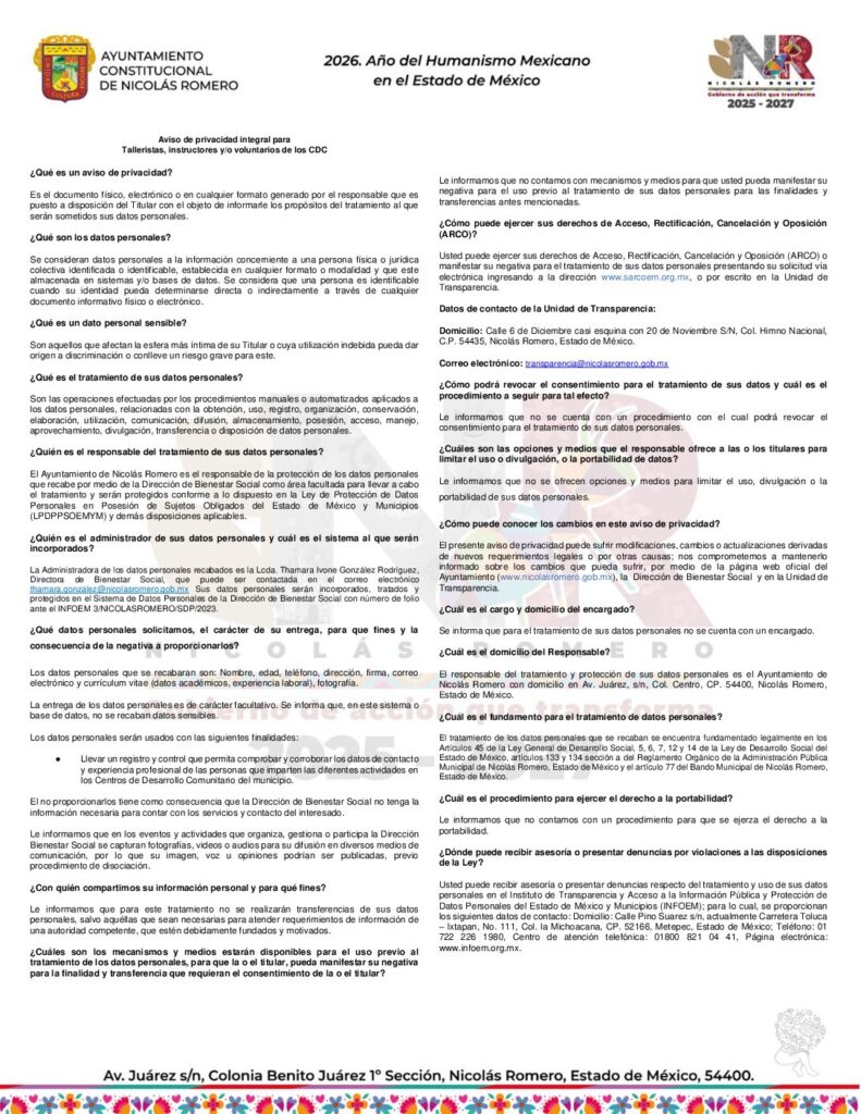 thumbnail of Talleristas, instructores yo voluntarios de los CDC