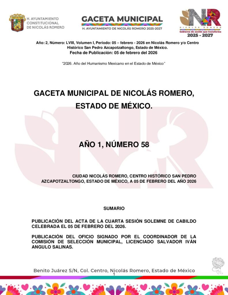 thumbnail of GACETA 58_05febrero2026