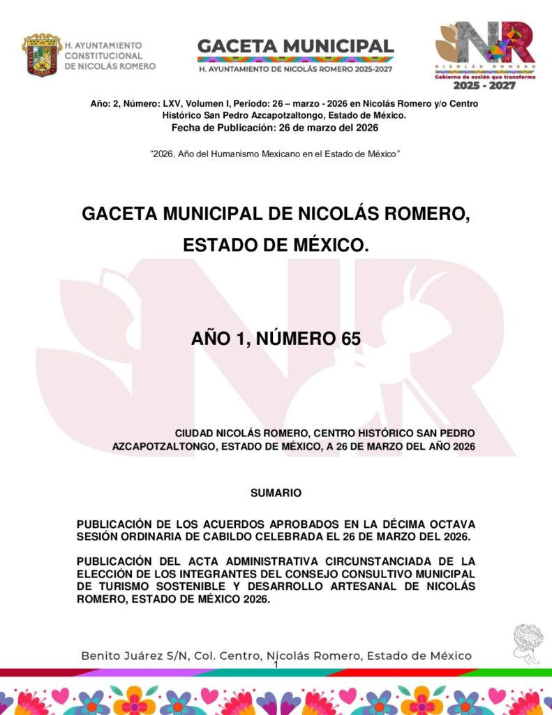 thumbnail of GACETA 65_26marzo2026