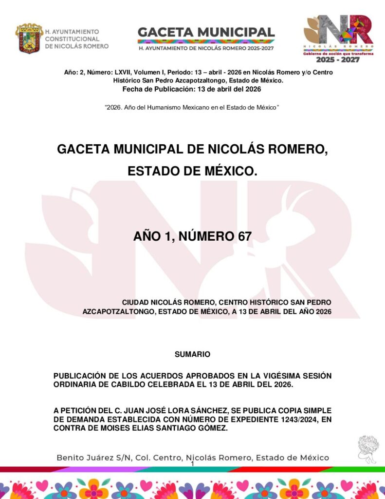 thumbnail of GACETA 67_13abril2026