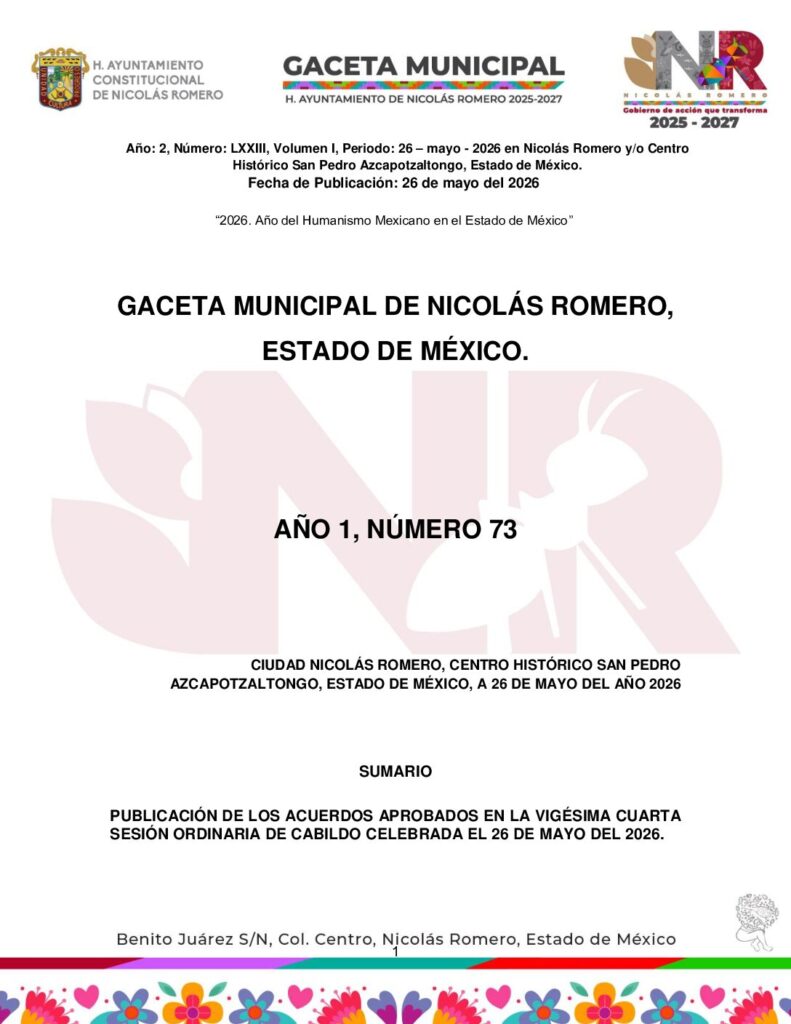 thumbnail of GACETA 73_26mayo2026