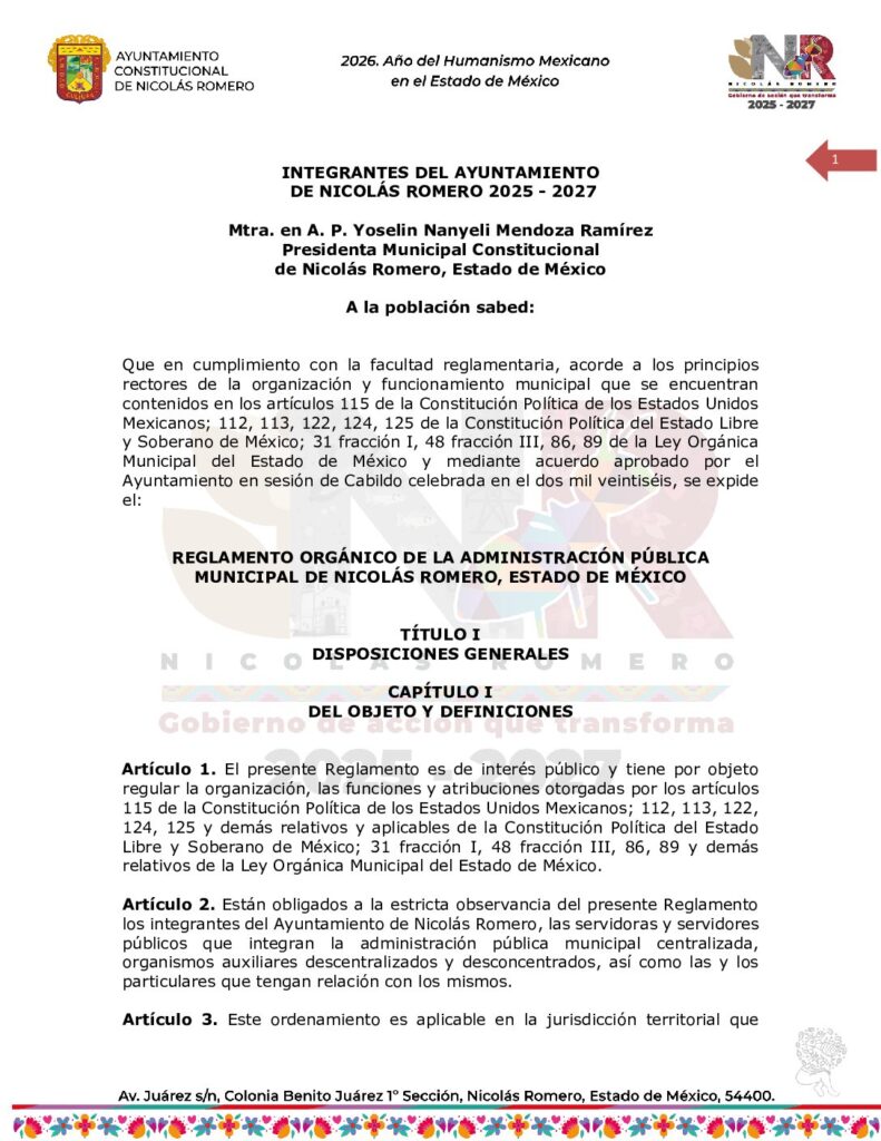 thumbnail of Reglamento Orgánico 2026 ..