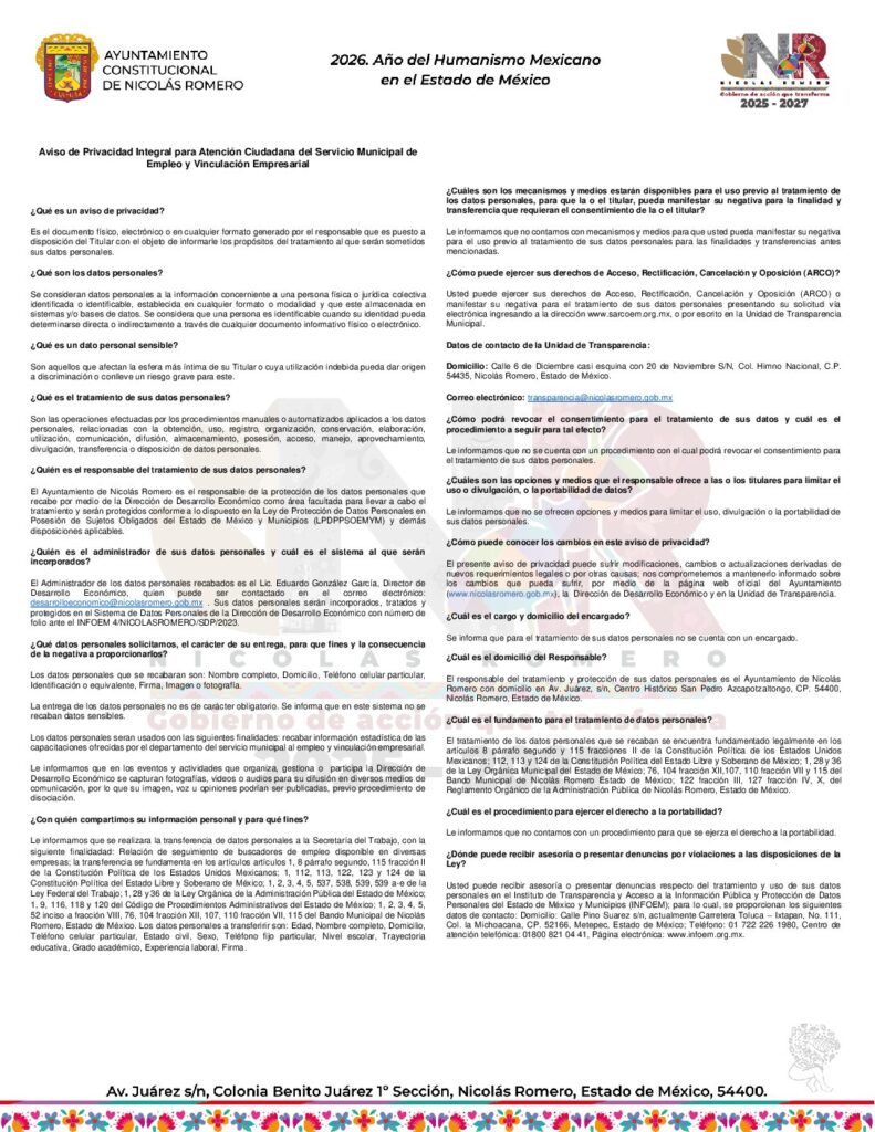 thumbnail of Atención Ciudadana del Servicio Municipal de Empleo y Vinculación Empresarial
