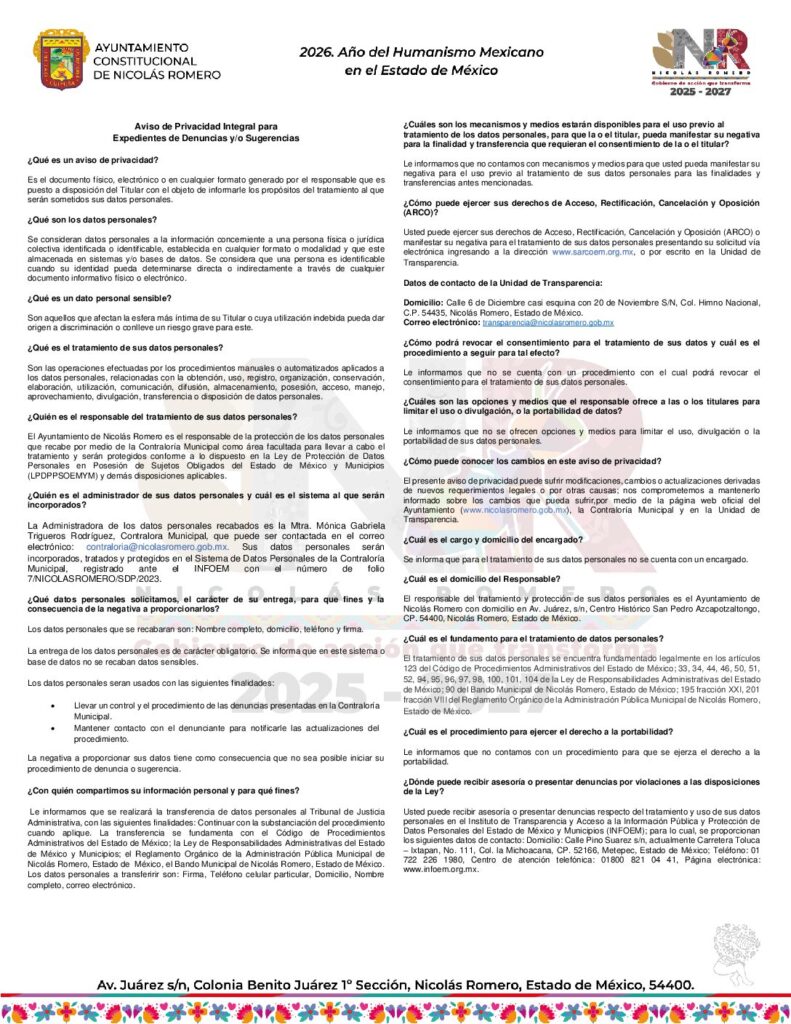 thumbnail of Expedientes de Denuncias y Sugerencias