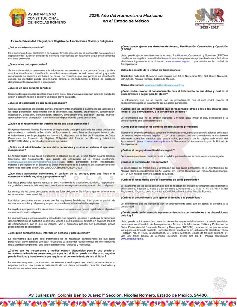 thumbnail of Registro de Asociaciones Civiles y Religiosas